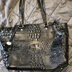Brahmin tote black crocodile